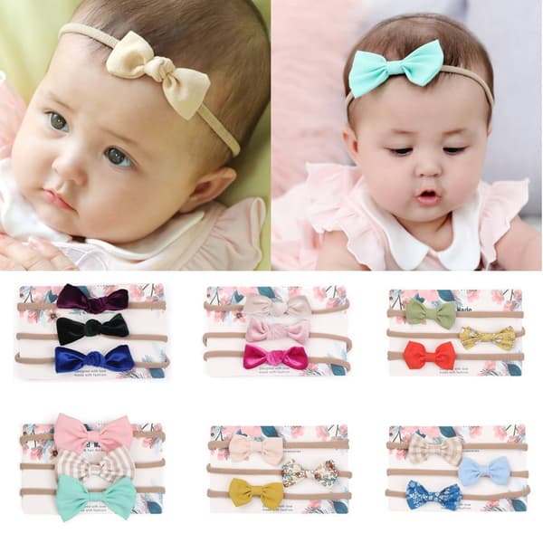 6PCS/1SET Baby Pannband Elastiskt bomull