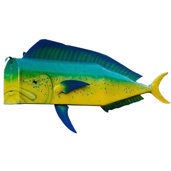 Fish Mailbox Post Letter Box Decor Dolphinfish -postilaatikot