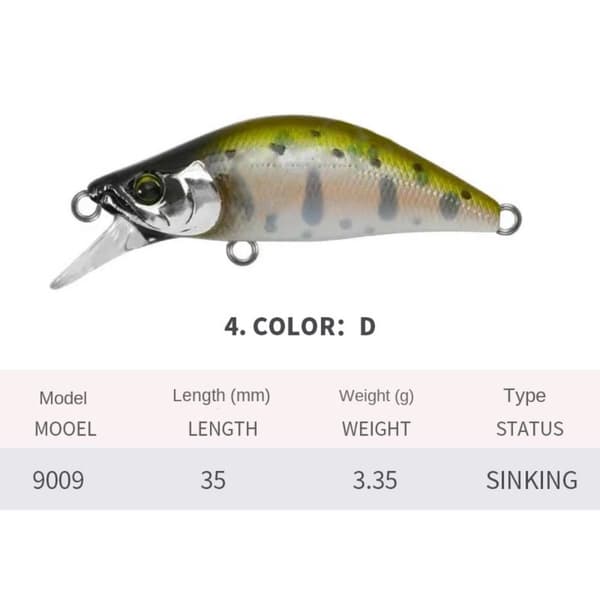 2st Mini Fishing Bait VIB sjunkande Lure D D D