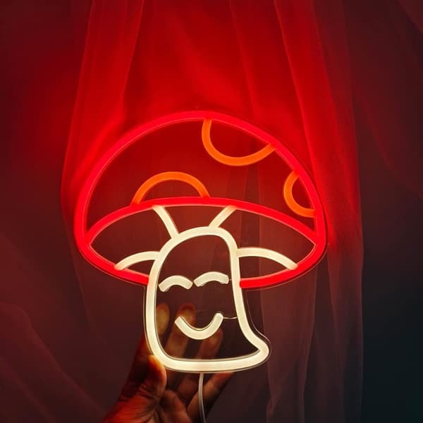 Mushroom Neon Light Svamp Neonskylt B B B