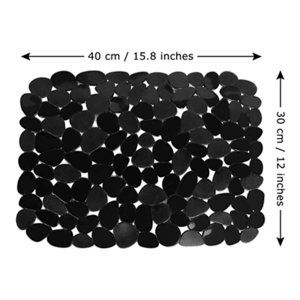 30*40cm Køkkenvask Måtte Tørremåtte SORT black