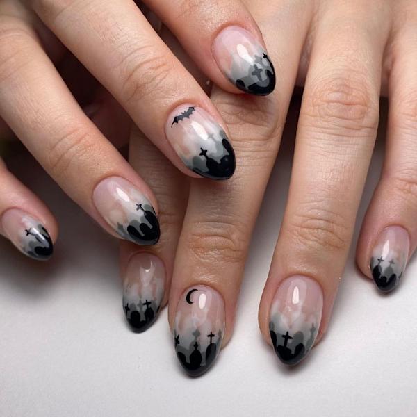 Halloween Fake Nails Ballerina tekokynnet 1 1 1