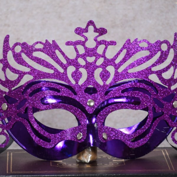Party Mask Halloween Mask PURPLE PURPLE Purple