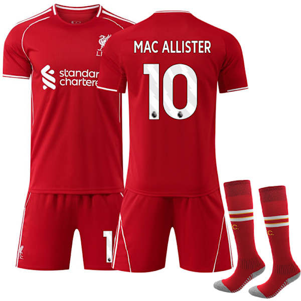 2025-2026 Liverpool Hjemmedrakt Fotballdrakt Barn Nr. 10 Mac Allister 20