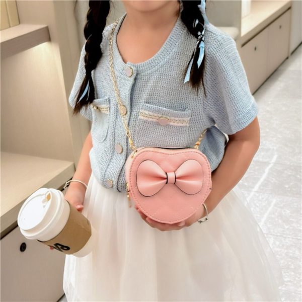 Tytöt Crossbody Laukku Kids Heart Käsilaukut PINK pink