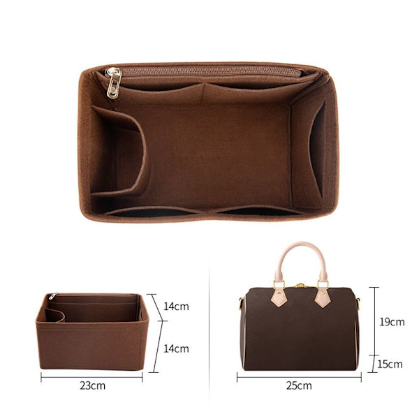 Filt Insert Flap Handväska Iiner KAFFE FÖR SPEEDY 25 FÖR SPEEDY coffee For Speedy 25-For Speedy 25