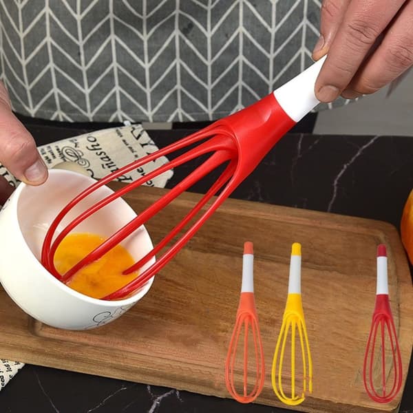 2ST Plastvisp Äggvispar RÖDA red
