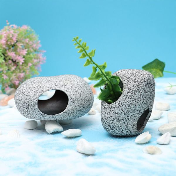 2PCS Aquarium Cave Decorations Hidden Cavern Fish Tank