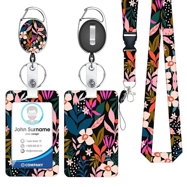 Optrækkelig badgeholder navnekortdæksel STYLE 8 STYLE 8 Style 8