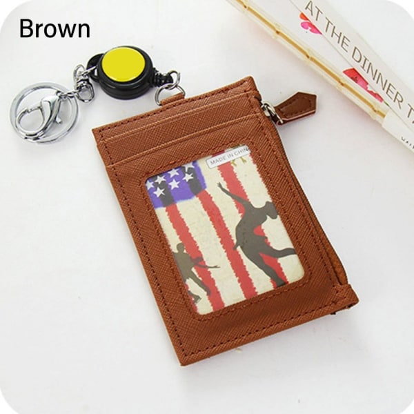ID-kort Clip Badge Holder BRUN brown
