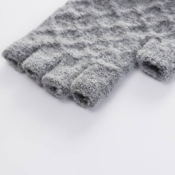 Strikkede Handsker Efterår Vinter GRÅ grey