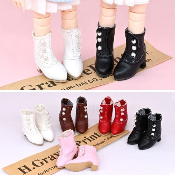 1 par dockskor Mini High Top Boots ROSA pink