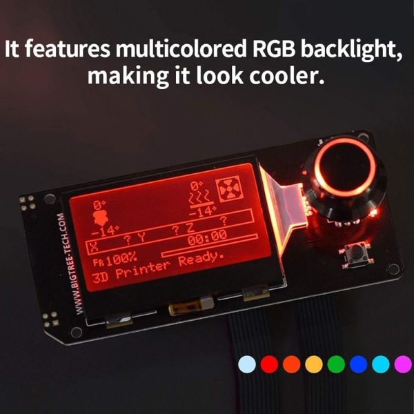 Mini 12864 LCD Graphic Smart Display -ohjainkortti sovittimella
