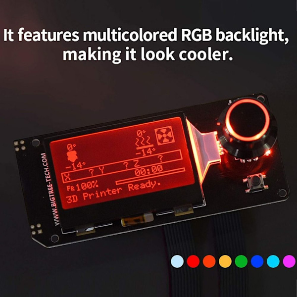 Mini 12864 LCD Graphic Smart Display -ohjainkortti sovittimella