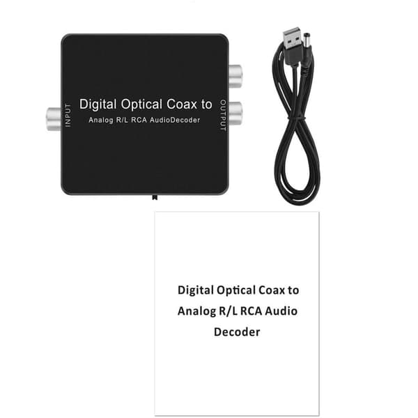 Optisk SPDIF Toslink koaksial digital til analog analog omformer