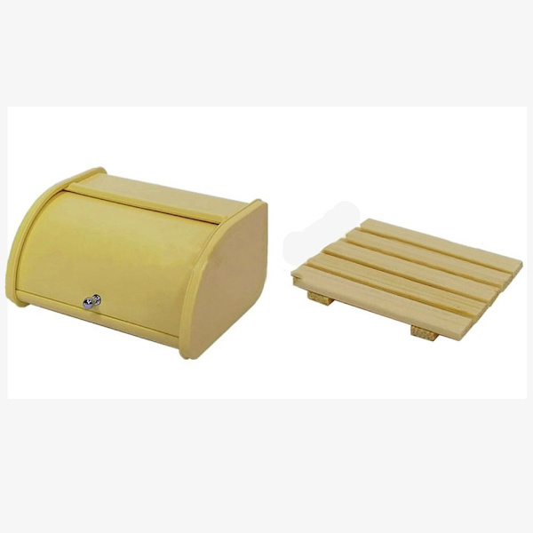 Nukkekodin leipäsäiliö Miniatyyri leivinsäiliö KELTAINEN LEIPÄ yellow bread bin-bread bin