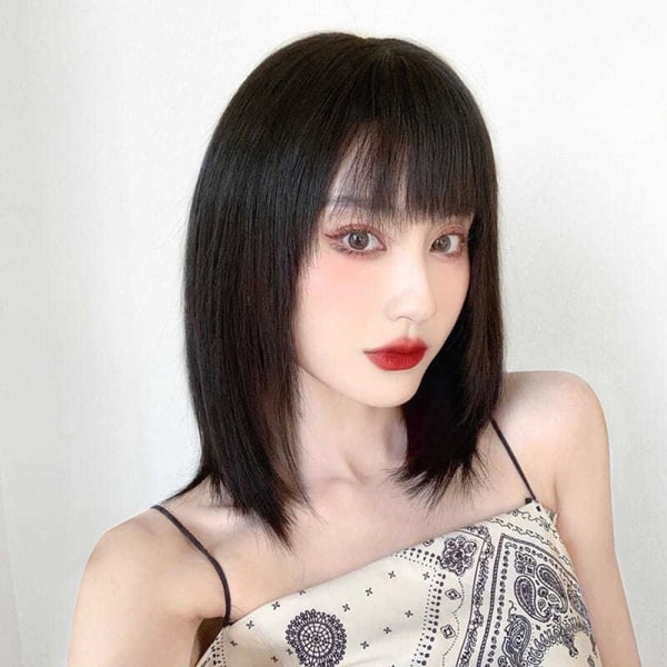 Liuhai Hair Patch Återutgivningsblock SVART 25CM 25CM black 25CM-25CM