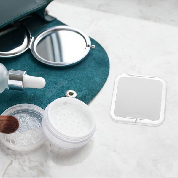 Firkantet Makeup Spejl Bærbart SORT Black
