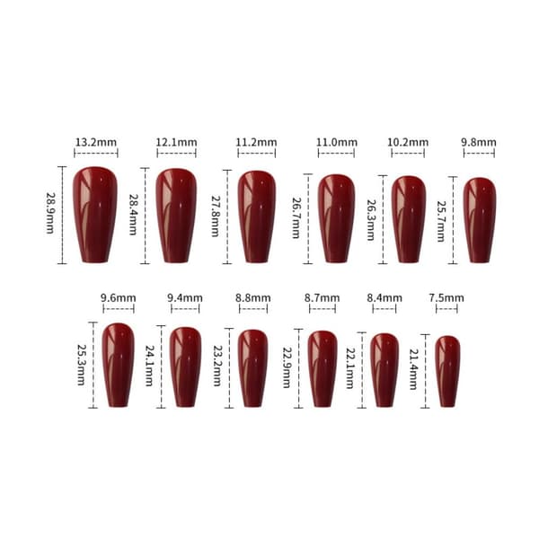 Fake Nails Medium Length T-form