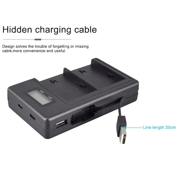 LCD batteriladdare för SONY F960 F970 F930