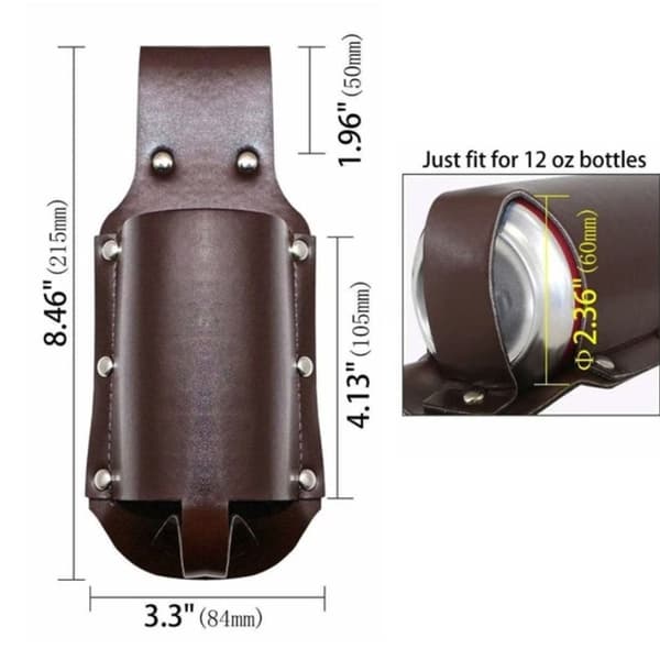 Ulkona riippuva/vaellusmatkailumatkailu kannettava pullonpidike RUSKEA Brown