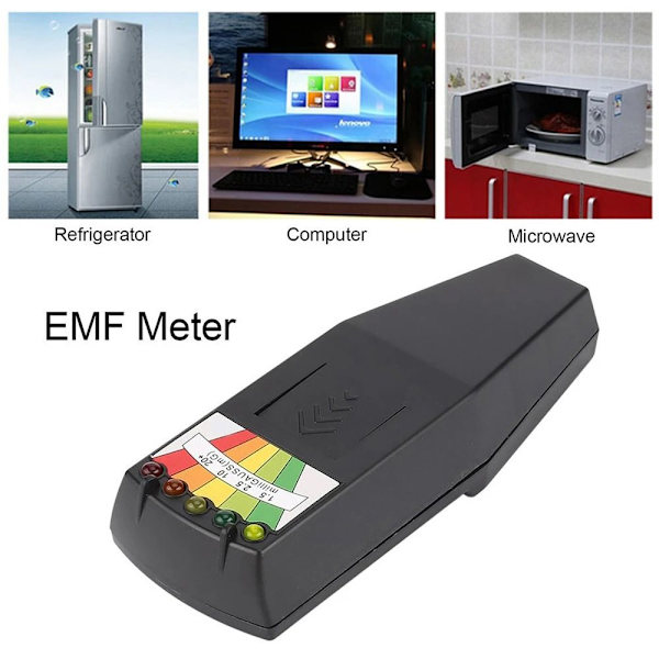 Elektromagnetisk feltmåler Gauss måler SORT Black