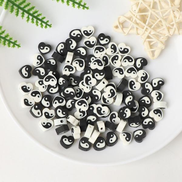 100 STK Perler til smykker Clay Spacer Beads C C C