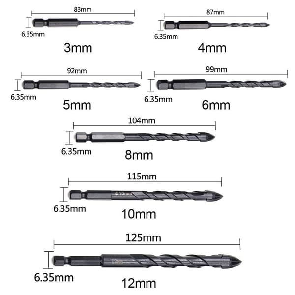 Karbidbor keramiske fliser 4MM 4mm