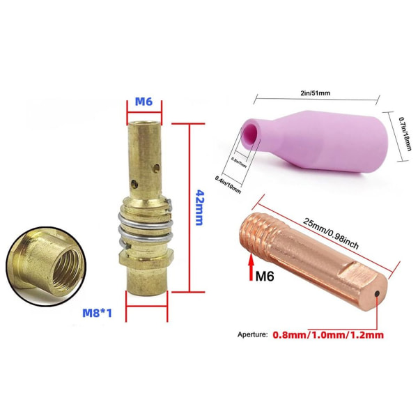 13st svetsbrännare gaskeramiskt munstycke 0,6MM 0.6MM
