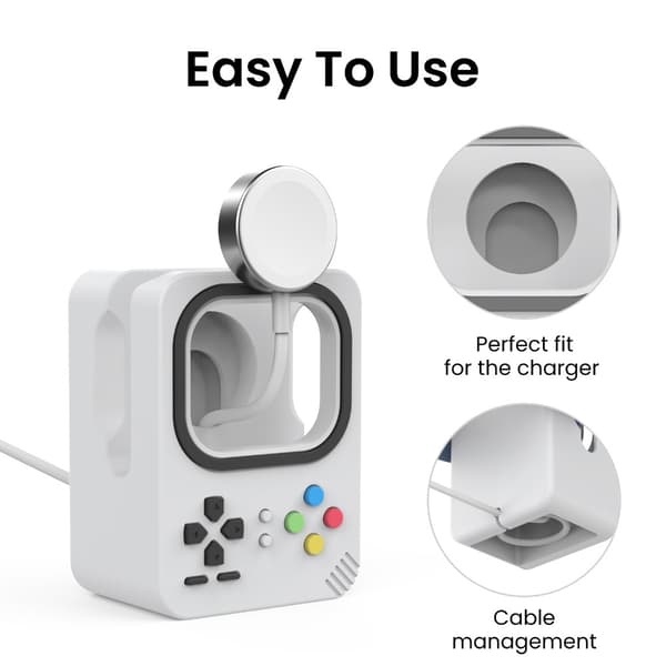 Lader Dock Klokkeholder HVIT white