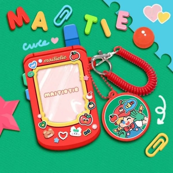 Kawaii fotokorthållare Cover RÖD Red