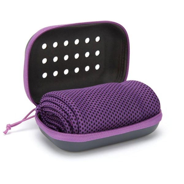 Koldt sportshåndklæde Fitness Cool håndklæde LILLA Purple