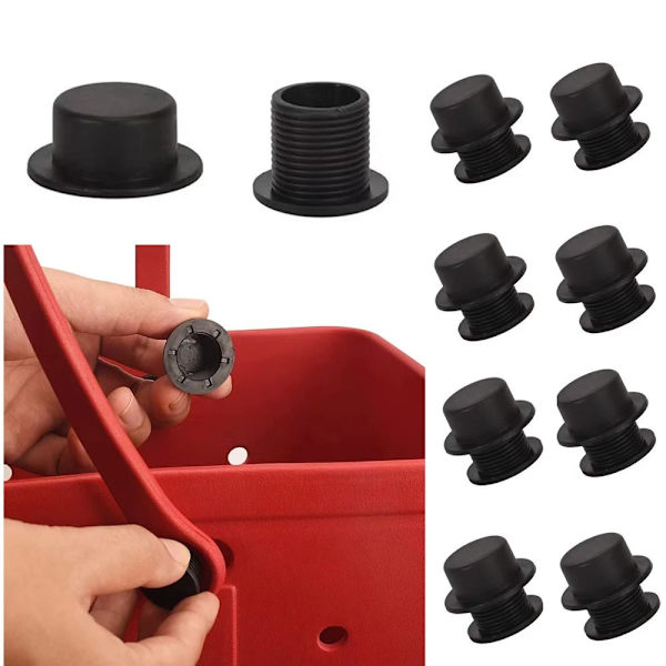 4 STK Skruer Caps til Bogg Bag Strandtasker Tilbehør ROSE RED Rose red
