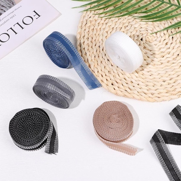 10st Rullade Byxor Patch Byxor Paste Edge Tape GRÅ Gray