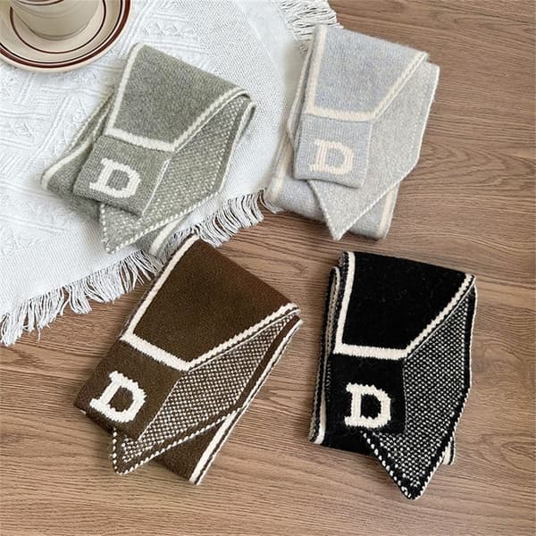 Lite Skjerf Strikk Sjal Skjerf KAFFE coffee