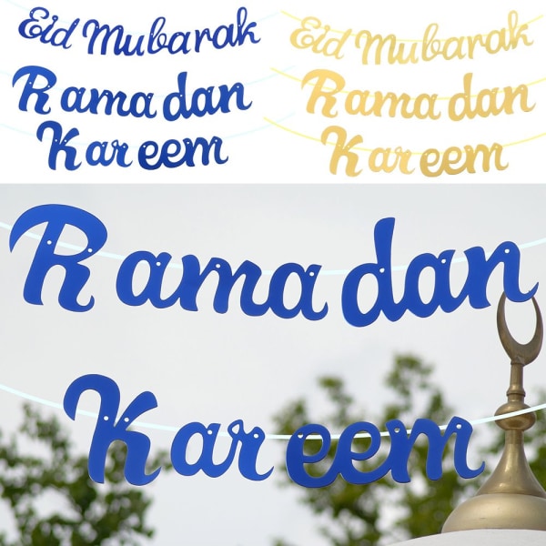 Hängande flagga Bunting Banner GULD RAMADAN KAREEM gold Ramadan Kareem-Ramadan Kareem