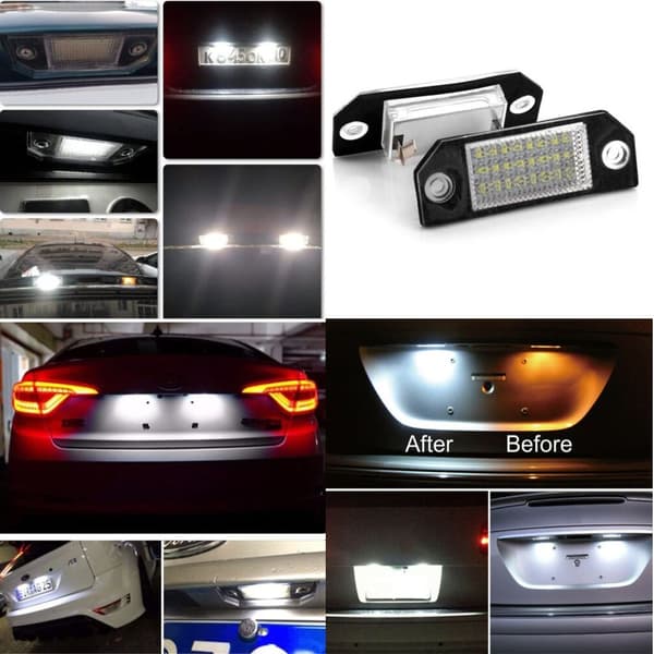 Nummerpladelys Drl Daylight SORT 2STK 2STK Black 2Pcs-2Pcs