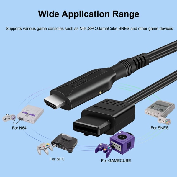 N64 till HDMI-omvandlaradapterkabel