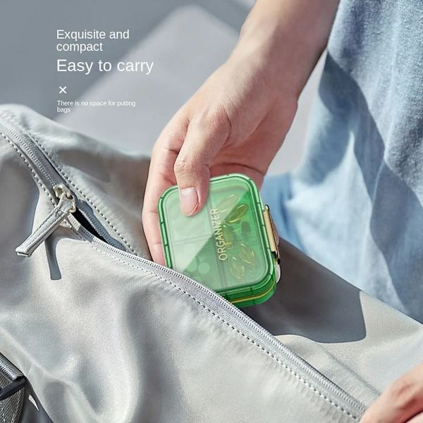 Medicine Organizer Box case VIHREÄ green