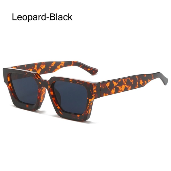 Tjocka fyrkantiga solglasögon rektangelskärmar LEOPARD-TE LEOPARD-TEA Leopard-Tea