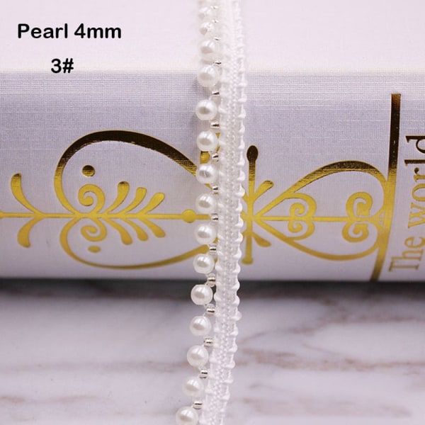 Håndsydd Pearl Pearl Braid Lace Ribbon 3 3