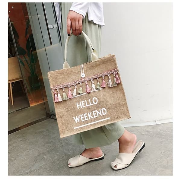 Dam Strandväskor Lady Tassel Axelväska VIT White