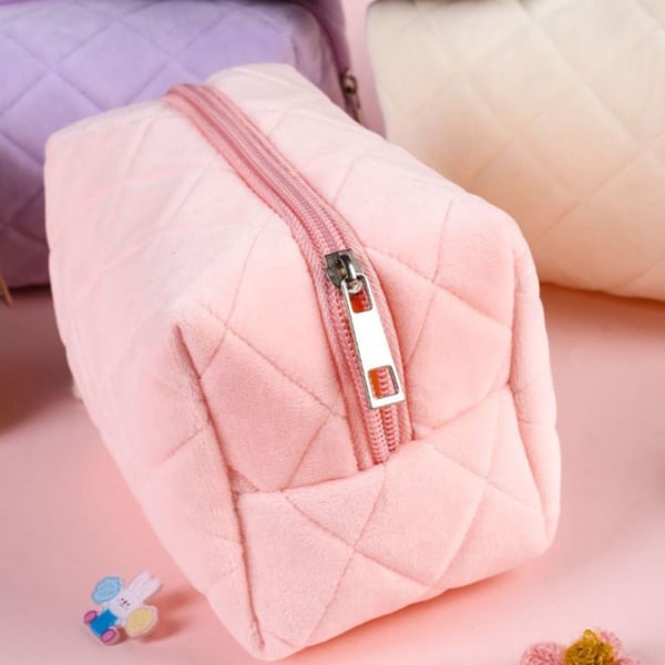 Kosmetisk oppbevaringsveske Pelssminke Organizer ROSA Pink