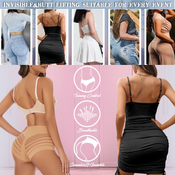 Tummy Control Trusser Sømløst undertøj SORT L Black L