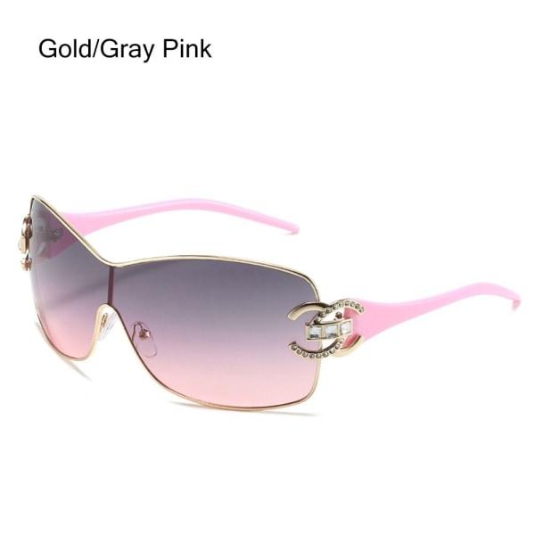 Y2K-aurinkolasit, kietoutuvat GOLD/GREY PINK GOLD/GRAY PINK Gold/Gray Pink