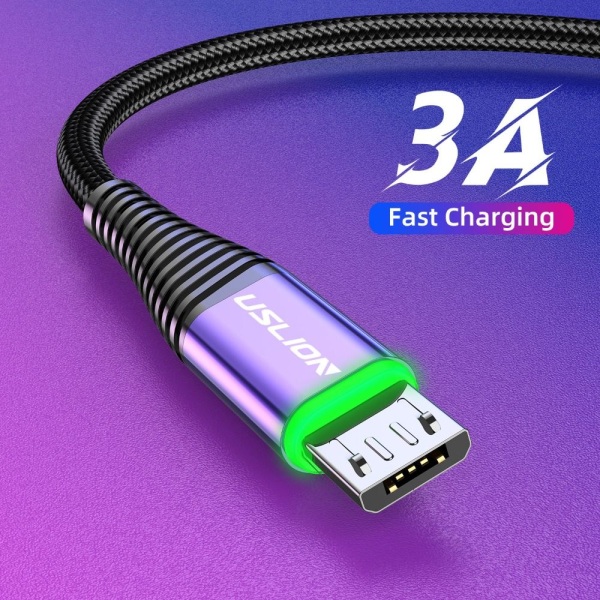 Hurtig opladning Kabel Data Line 1MBLACK SORT 1MBlack