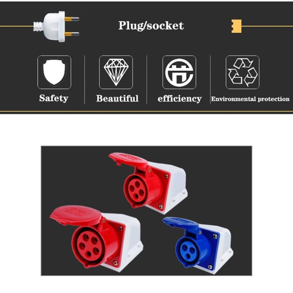 Industriel stikkontakt 16A 16A 16A