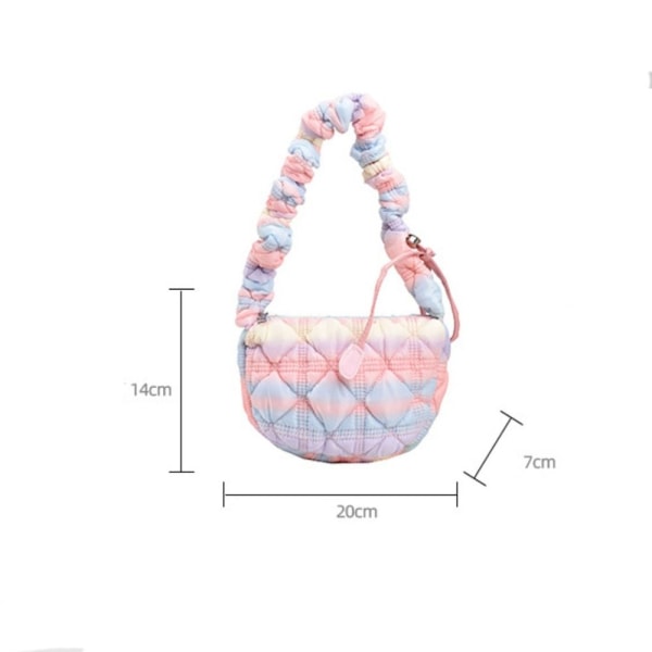 Quiltad plisserad Cloud Bags Crossboby axelväska 6 6 6