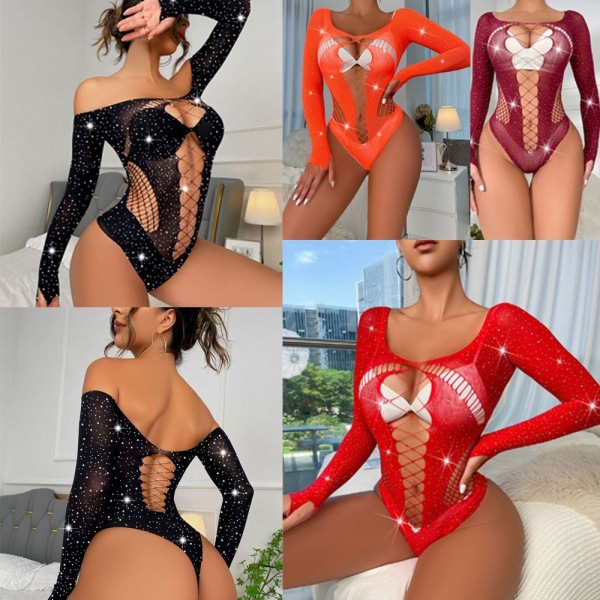 Dame Undertøy Set Sexy Thong WINE RED wine red