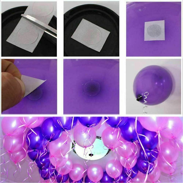 10 rullaa Balloon Glue Dot Adhesive Tap -ilmapallotarra 10 Rolls